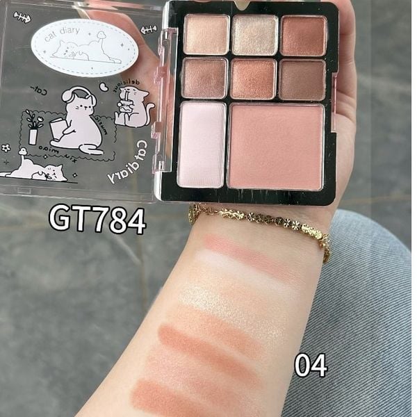  Bảng Phấn Mắt Má Hồng HoldLive Cat Palette HL784 - HOLDLIVE 