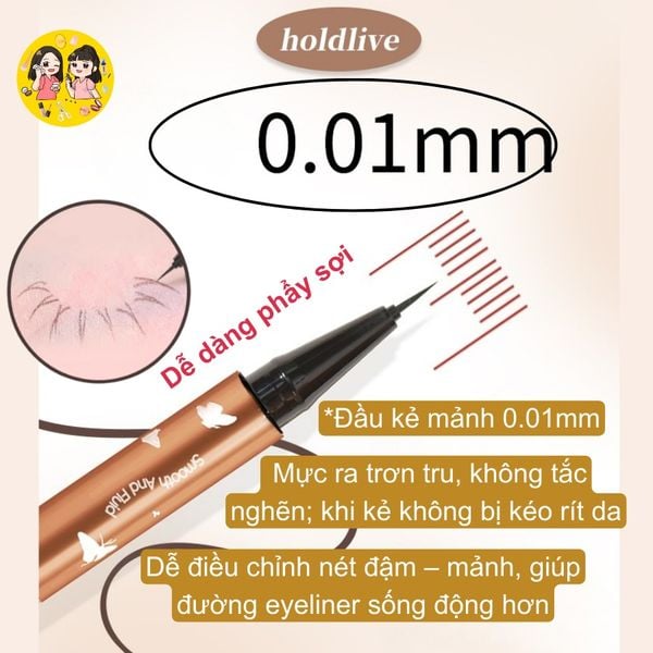  Bút Kẻ Mắt Nét Mảnh HOLD LIVE Butterfly Slim Smooth HL814 - HoldLive 0.01mm aivyshop 