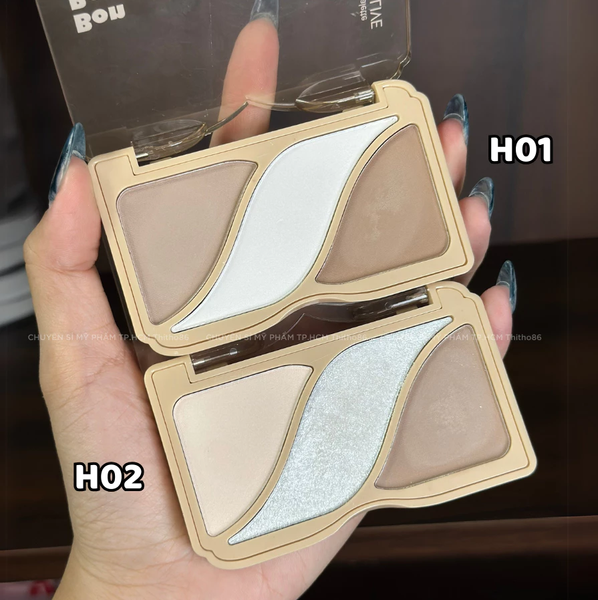  Bảng Phấn Tạo Khối Highlight 3 Ô HOLD LIVE Bone Shading HL754 - HoldLive 