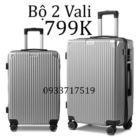 Bộ 2 Vali Chống Va Đập Tốt U218 Bạc