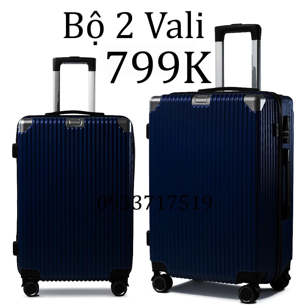 Bộ 2 Vali Chống Va Đập Tốt U218 Xanh Than