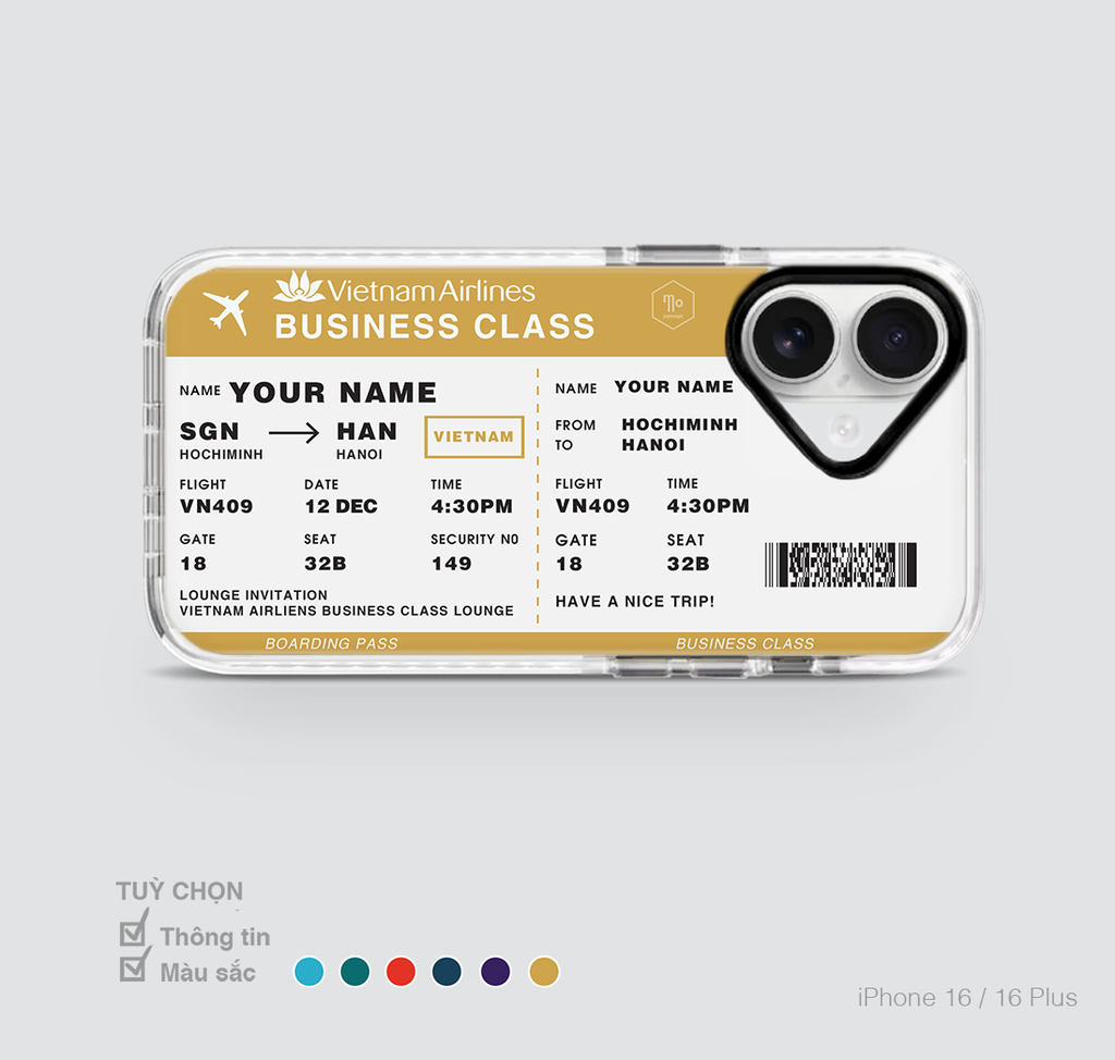 COLORFUL BOARDING PASS - VIETNAM AIRLINES