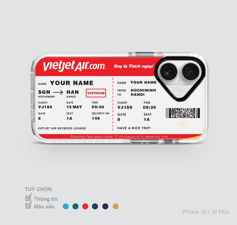 COLORFUL BOARDING PASS - VIETJET AIRLINES
