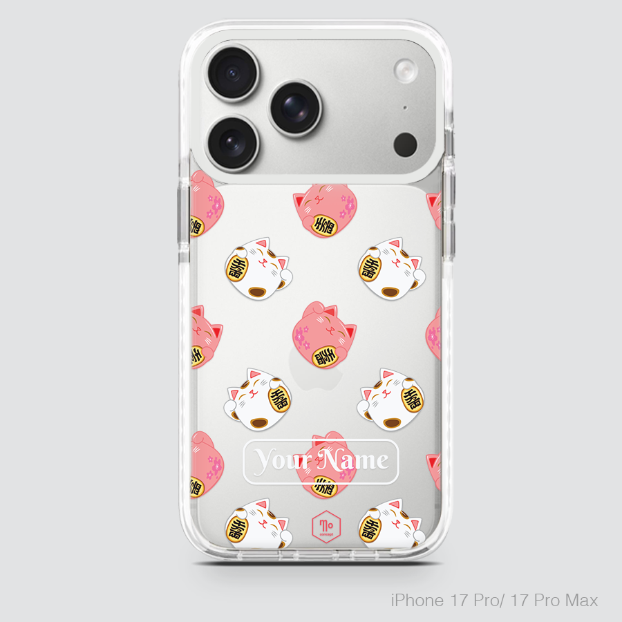 MANEKI NEKO - PATTERNS (PINK & WHITE)
