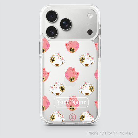 MANEKI NEKO - PATTERNS (PINK & WHITE)