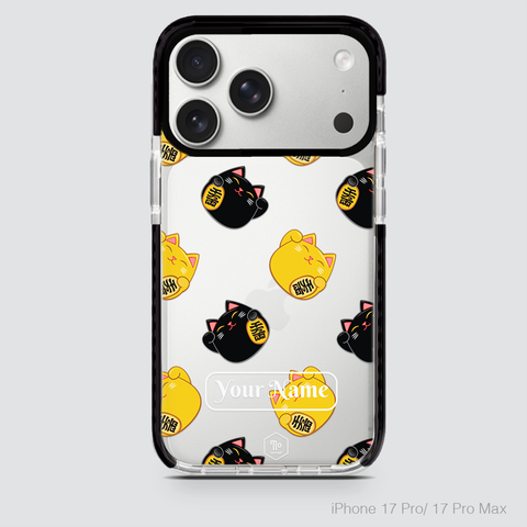 MANEKI NEKO - PATTERNS (BLACK & YELLOW)