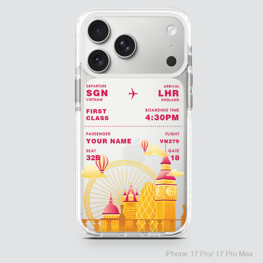 COLORFUL BOARDING PASS - ENGLAND