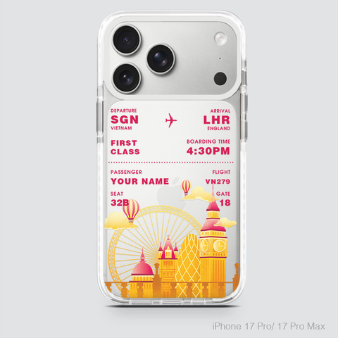 COLORFUL BOARDING PASS - ENGLAND