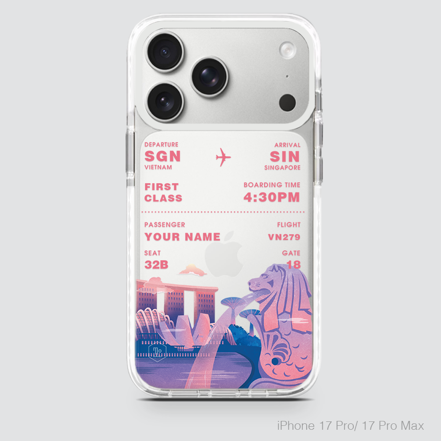 COLORFUL BOARDING PASS - SINGAPORE