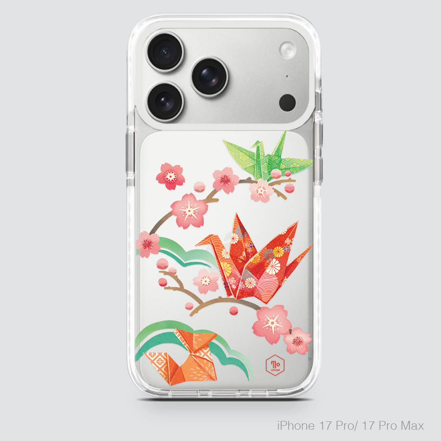 ORIGAMI CRANE - RESTING OVER SAKURA BRANCHES