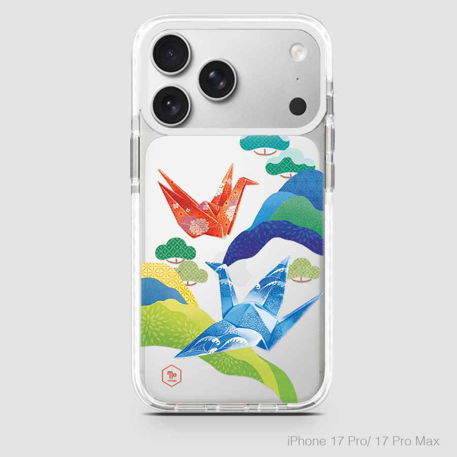 ORIGAMI CRANE - FLYING OVER PINE TREE