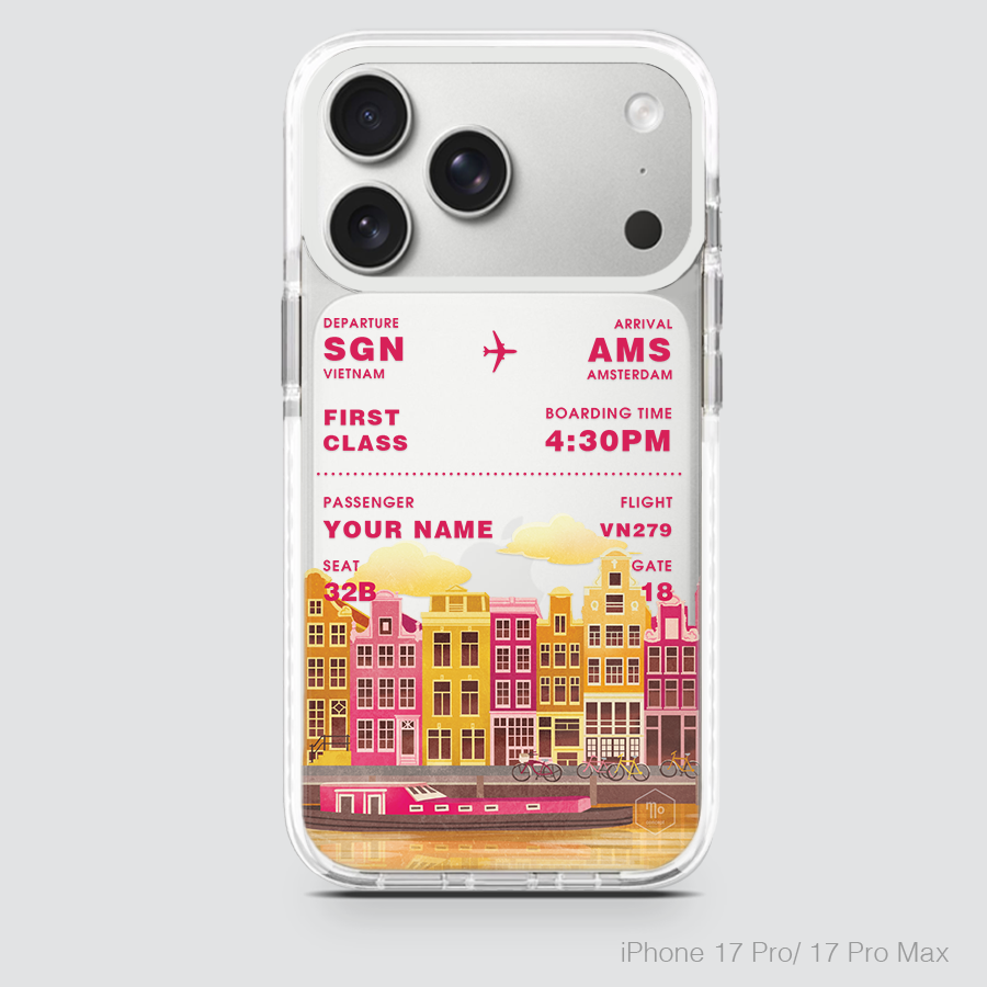 COLORFUL BOARDING PASS - AMSTERDAM