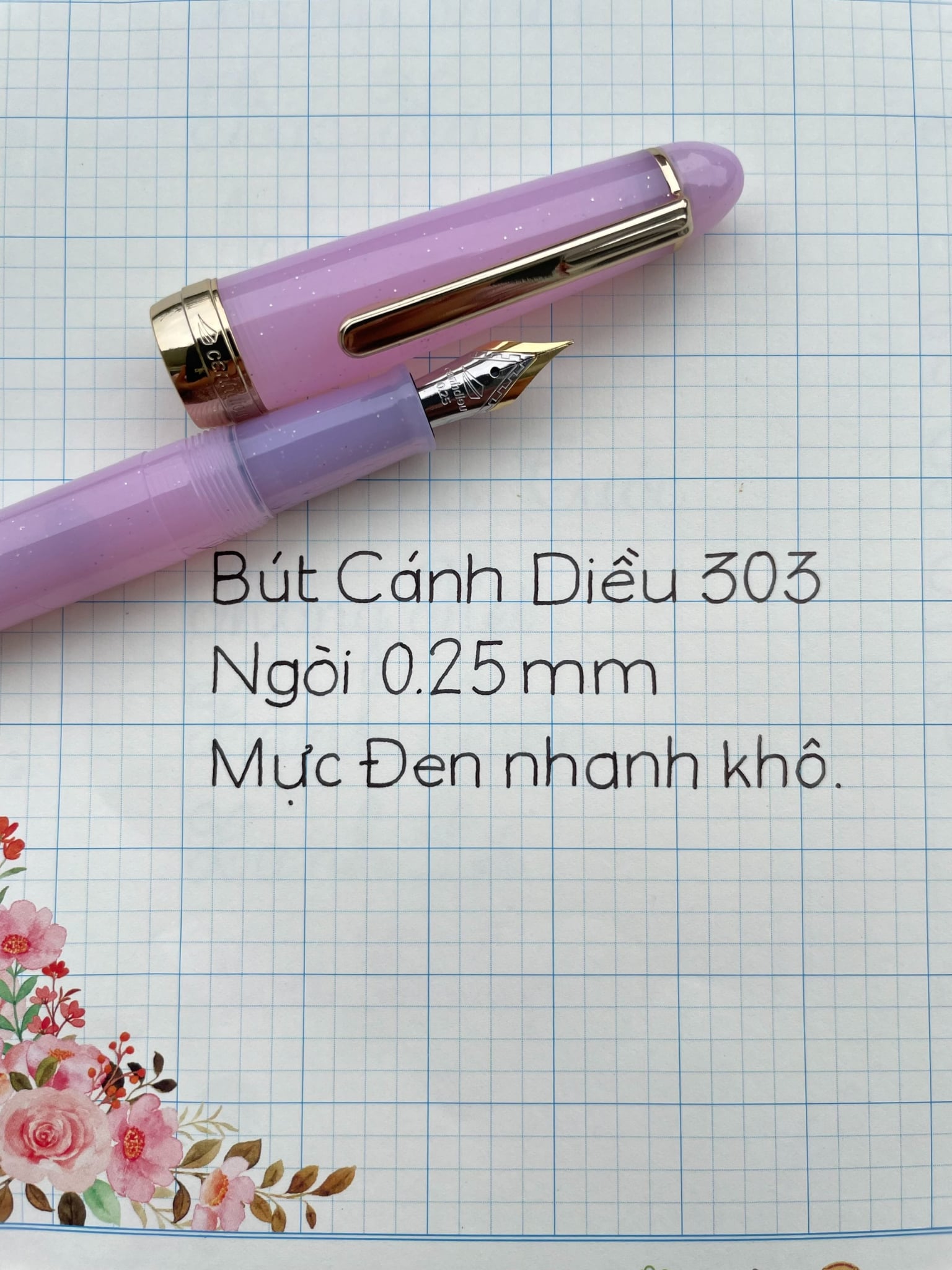  Bút Cánh Diều 303 ngòi tròn đều 0.25mm 