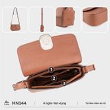  Túi Lata (Thời trang nữ khóa oval phối gương mini - Túi đeo chéo da HN144) 