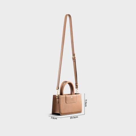 Túi Lata (Thời trang nữ dáng hộp ngang size 21 - Túi xách da TX25)