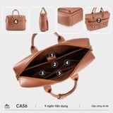  Cặp công sở Lata (Thời trang nam cổ điển đựng vừa laptop 14 inch - Cặp da CA56) 