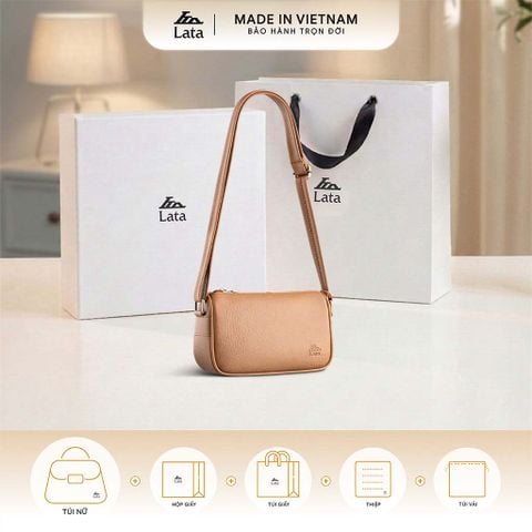  Hộp quà tặng túi đeo chéo nữ Lata HN119 Màu Bò nhạt 
