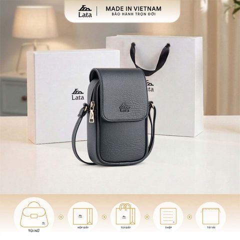  Hộp quà tặng túi đeo chéo nữ Lata HN123 Màu Đen 