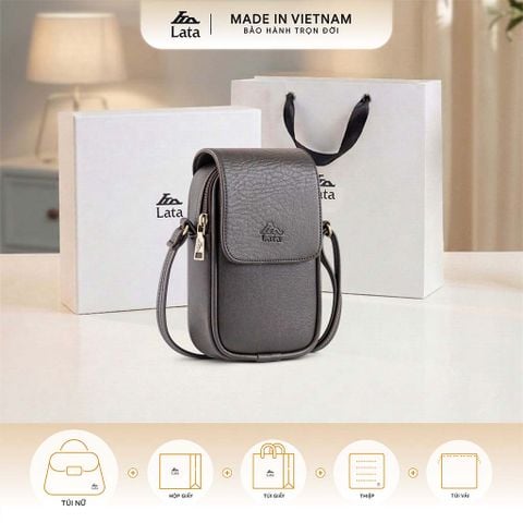  Hộp quà tặng túi đeo chéo nữ Lata HN123 Màu Nâu 