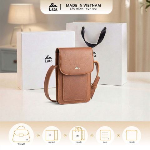  Hộp quà tặng túi đeo chéo nữ Lata HN130 Màu Bò 