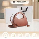  Hộp quà tặng túi đeo chéo nữ Lata HN133 Màu Bò đậm 