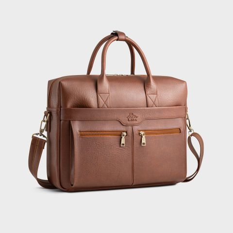 Cặp công sở Lata (Thời trang nam cổ điển đựng vừa laptop 14 inch - Cặp da CA56)