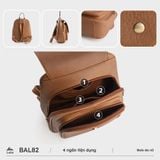  Balo Lata (Thời trang nữ phối nắp gập - Balo da BAL82) 