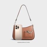  Túi Lata (Thời trang nữ vintage phối ví trái tim kèm gương mini size 24 - Túi đeo chéo HN136) 