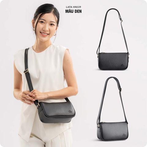  Hộp quà tặng túi đeo chéo nữ Lata HN119 Màu Đen 