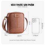  Hộp quà tặng túi đeo chéo nam Lata TN34 Màu Đen 
