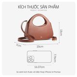  Hộp quà tặng túi đeo chéo nữ Lata HN133 Màu Bò đậm 