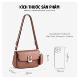  Hộp quà tặng túi đeo chéo nữ Lata HN144 Màu Bò đậm 