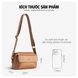  Hộp quà tặng túi đeo chéo nam Lata TN26 Màu Bò đậm 