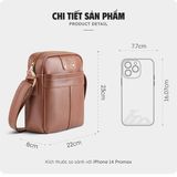  Hộp quà tặng túi đeo chéo nam Lata TN29 Màu Đen 