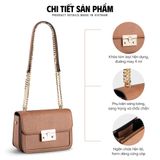  Hộp quà tặng túi đeo chéo nữ Lata HN96 Màu Bò đậm 