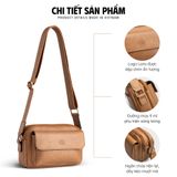  Hộp quà tặng túi đeo chéo nam Lata TN26 Màu Đen 