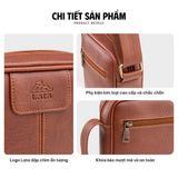  Hộp quà tặng túi đeo chéo nam Lata TN34 Màu Bò đậm 