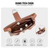  Hộp quà tặp túi đeo chéo nữ Lata HN139 Màu Bò đậm 
