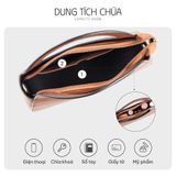  Hộp quà tặng túi đeo chéo nữ Lata HN133 Màu Bò đậm 