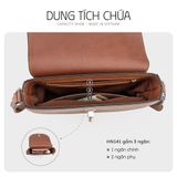  Hộp quà tặng túi đeo chéo nữ Lata HN141 Màu Bò đậm 