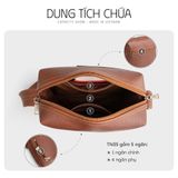  Hộp quà tặng túi đeo chéo nam Lata TN35 Màu Bò đậm 