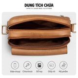  Hộp quà tặng túi đeo chéo nam Lata TN26 Màu Bò nhạt 