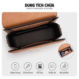  Hộp quà tặng túi đeo chéo nữ Lata HN97 Màu Bò đậm 