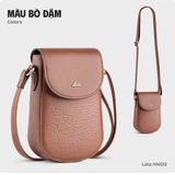  Hộp quà tặng túi đeo chéo nữ Lata HN122 Màu Bò đậm 