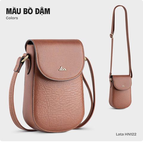  Hộp quà tặng túi đeo chéo nữ Lata HN122 Màu Bò đậm 