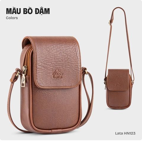  Hộp quà tặng túi đeo chéo nữ Lata HN123 Màu Bò đậm 