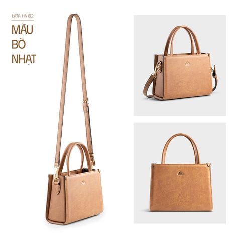 Hộp quà tặng túi đeo chéo nữ Lata HN132 Màu Bò nhạt