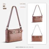  Hộp quà tặng túi đeo chéo nữ Lata HN156 Màu Bò Đậm 