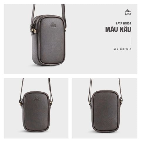  Hộp quà tặng túi đeo chéo nữ Lata HN124 Màu Nâu 