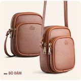  Hộp quà tặng túi đeo chéo nữ Lata HN117 Màu Bò đậm 